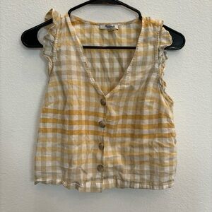 Madewell Gingham Semi cropped Tank